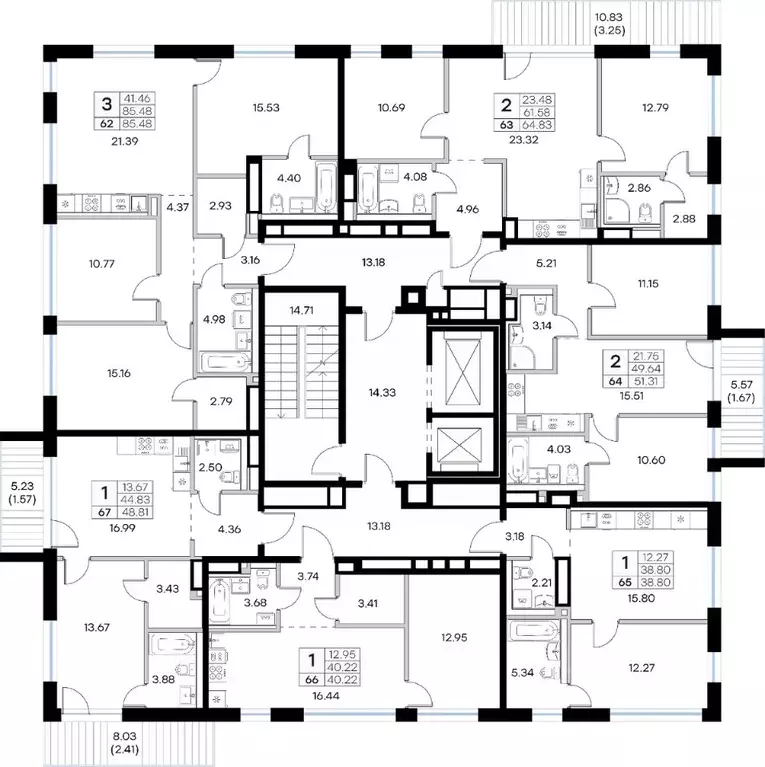 1-к кв. Татарстан, Казань Глоракс Премиум Экосити жилой комплекс ... - Фото 2