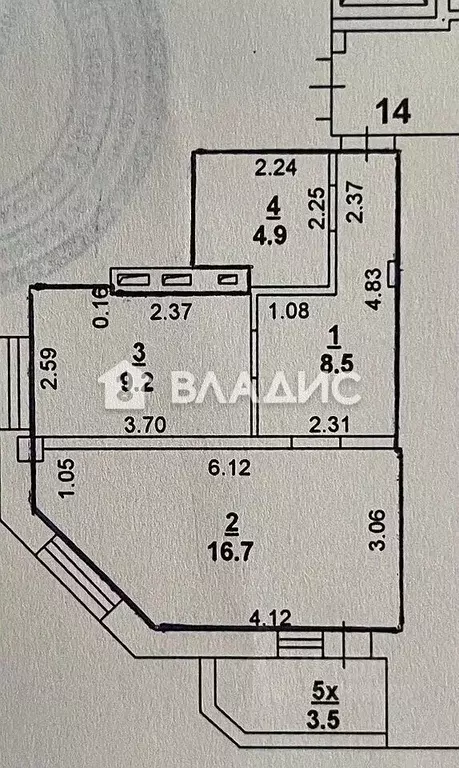 1-к кв. Ростовская область, Ростов-на-Дону ул. 2-я Володарского, 166/6 ... - Фото 1