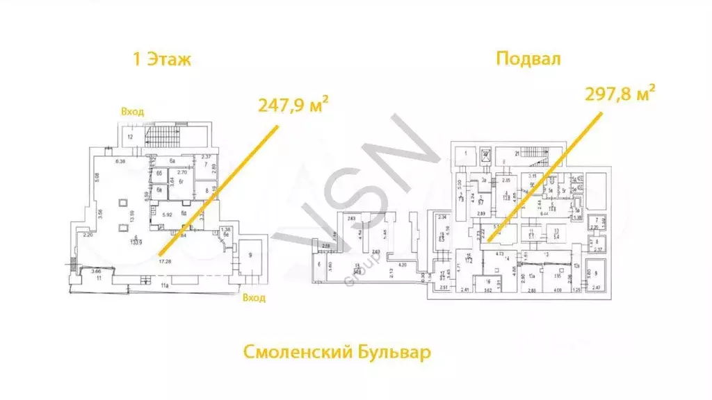 ПСН, 545.7 м, Витрины, Трафик, Смоленка - Фото 0