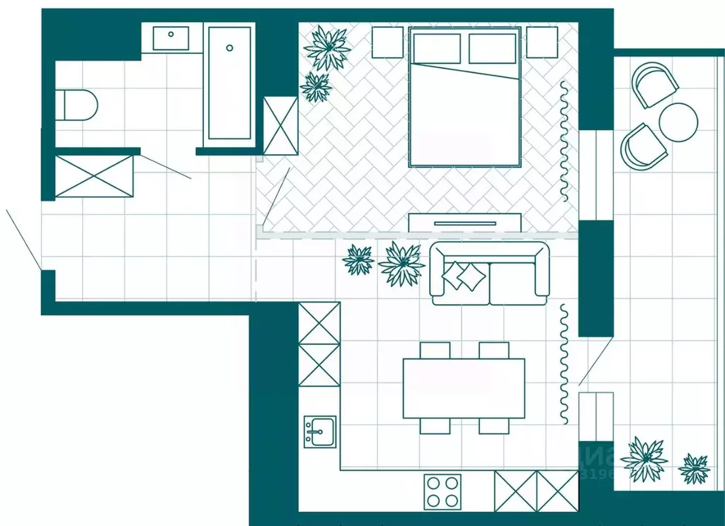 1-к кв. Хабаровский край, Хабаровск Конечный пер., 2В (44.61 м) - Фото 1