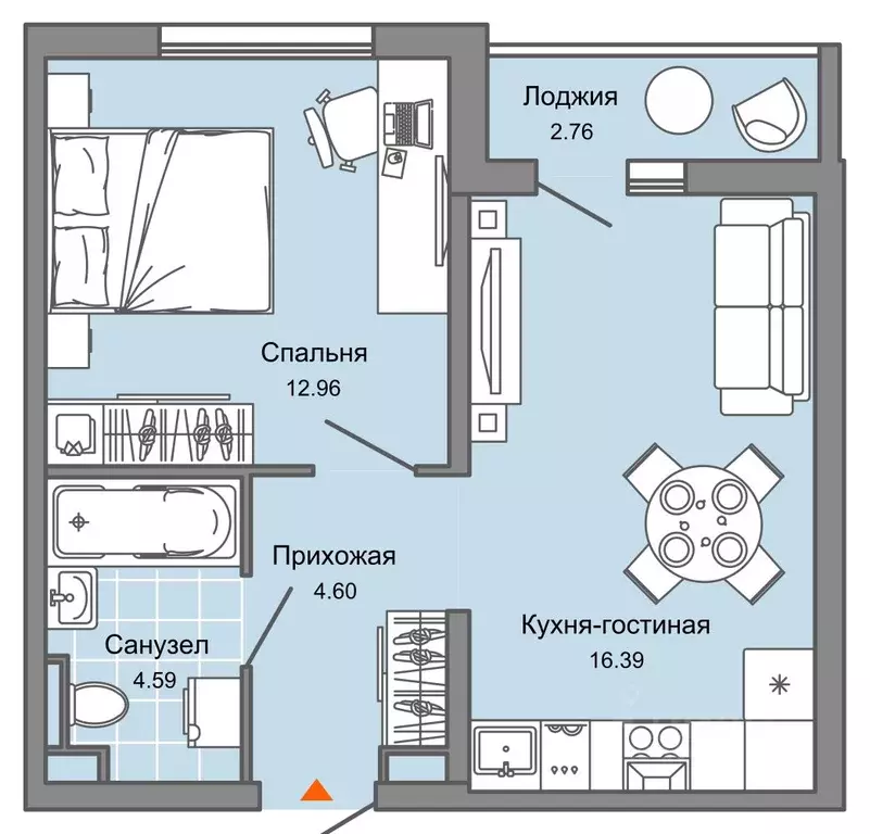 2-к кв. Ульяновская область, Ульяновск Новый Город мкр, Светлые ... - Фото 0