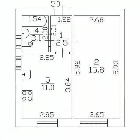 1-к кв. Санкт-Петербург пос. Шушары, Московское ш., 256к5 (32.4 м) - Фото 1