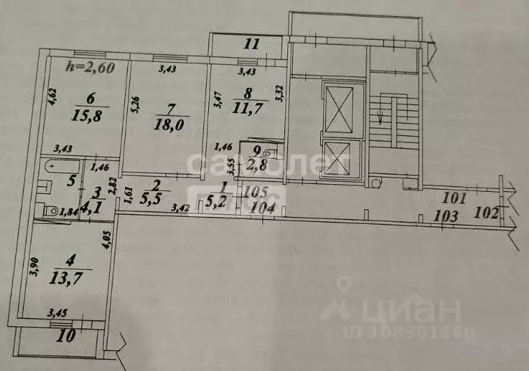3-к кв. Московская область, Дзержинский Угрешская ул., 6 (82.0 м) - Фото 1