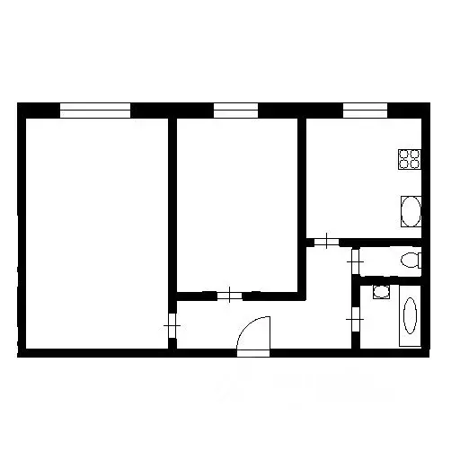 2-к кв. Санкт-Петербург ул. Бадаева, 8к1 (55.0 м) - Фото 1