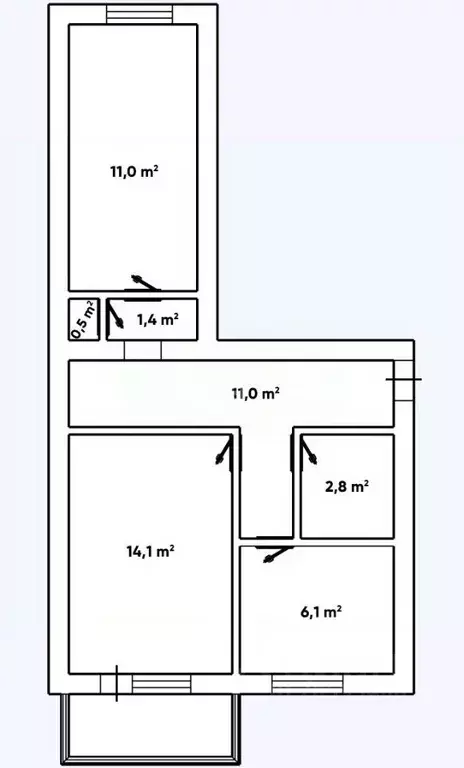 2-к кв. Севастополь ул. Хрусталева, 23 (43.9 м) - Фото 2
