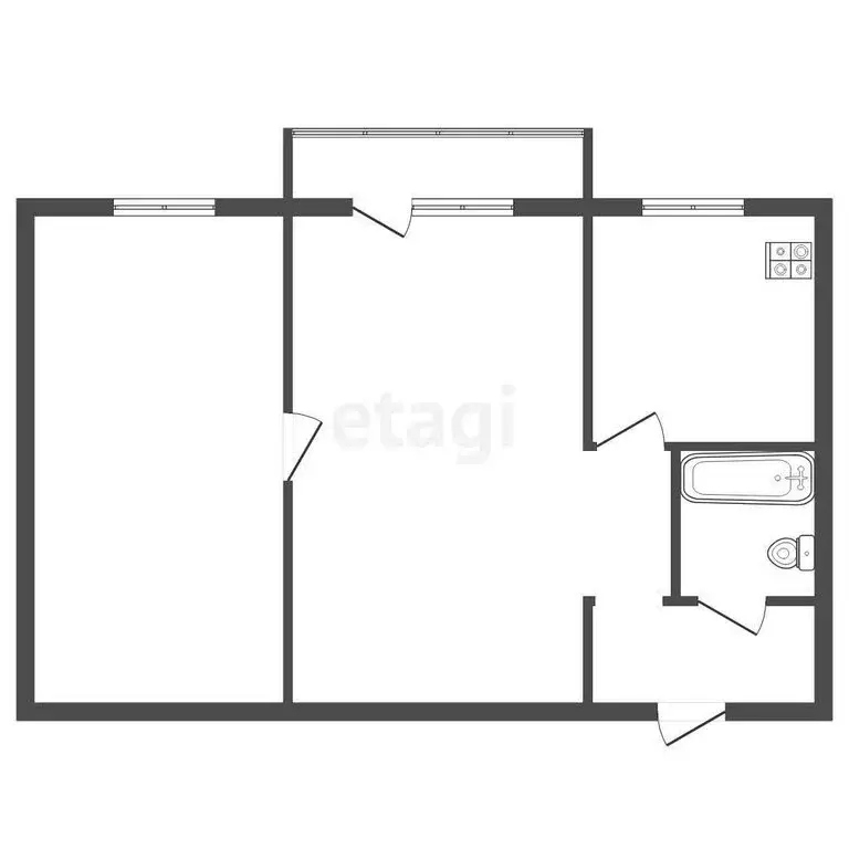 2-комнатная квартира: Троицк, Советская улица, 135 (43.8 м) - Фото 1