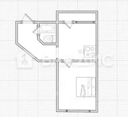 2-к кв. Пензенская область, Пензенский район, Засечный сельсовет, с. ... - Фото 2
