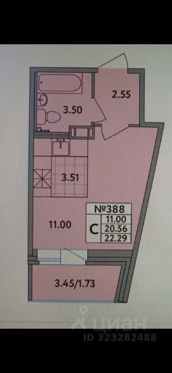 Студия Ленинградская область, Всеволожский район, д. Новое Девяткино ... - Фото 1