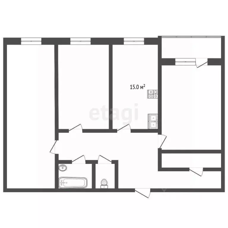 3-к кв. Забайкальский край, Чита ул. Баранского, 94 (103.0 м) - Фото 2