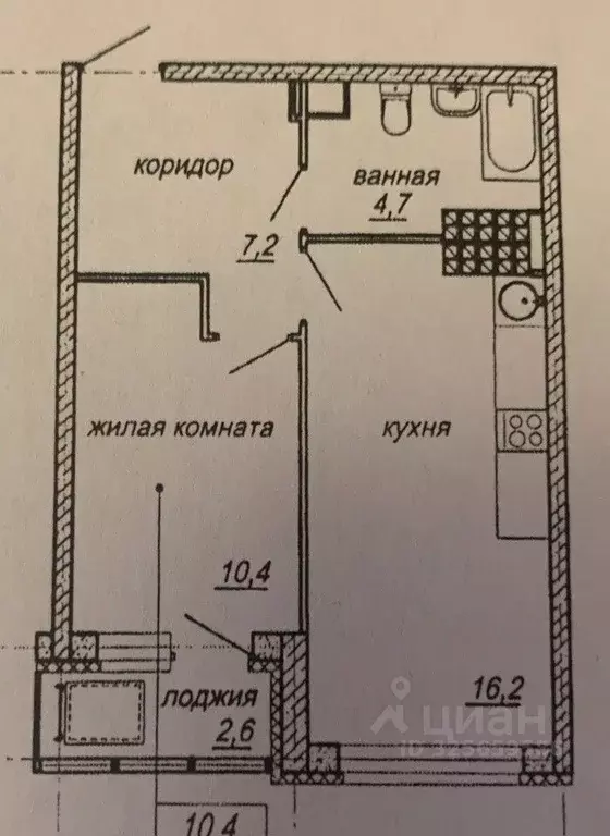1-к кв. Свердловская область, Екатеринбург ул. Техническая, 149А (37.6 ... - Фото 2