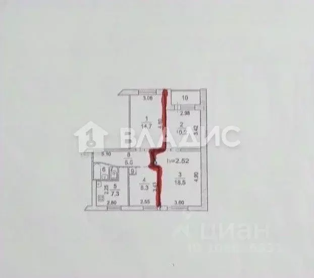 4-к кв. Московская область, Люберцы Шоссейная ул., 10 (70.2 м) - Фото 1