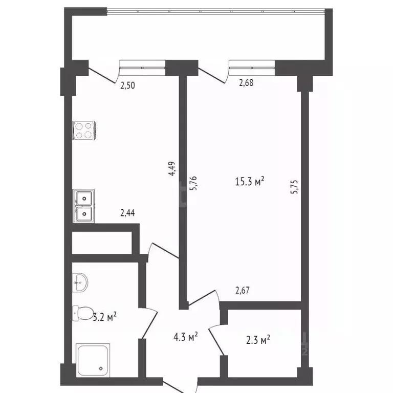 1-к кв. Севастополь просп. Генерала Острякова, 250 (35.3 м) - Фото 0