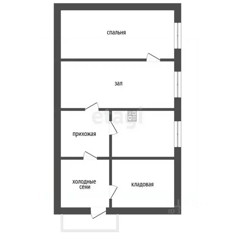 2-к кв. Тюменская область, с. Ярково ул. Ленина, 40 (40.5 м) - Фото 2