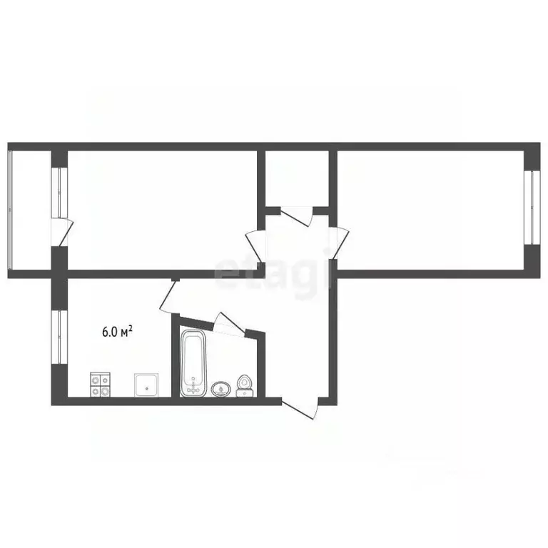 2-к кв. Владимирская область, Муром ул. Лаврентьева, 39 (44.0 м) - Фото 2