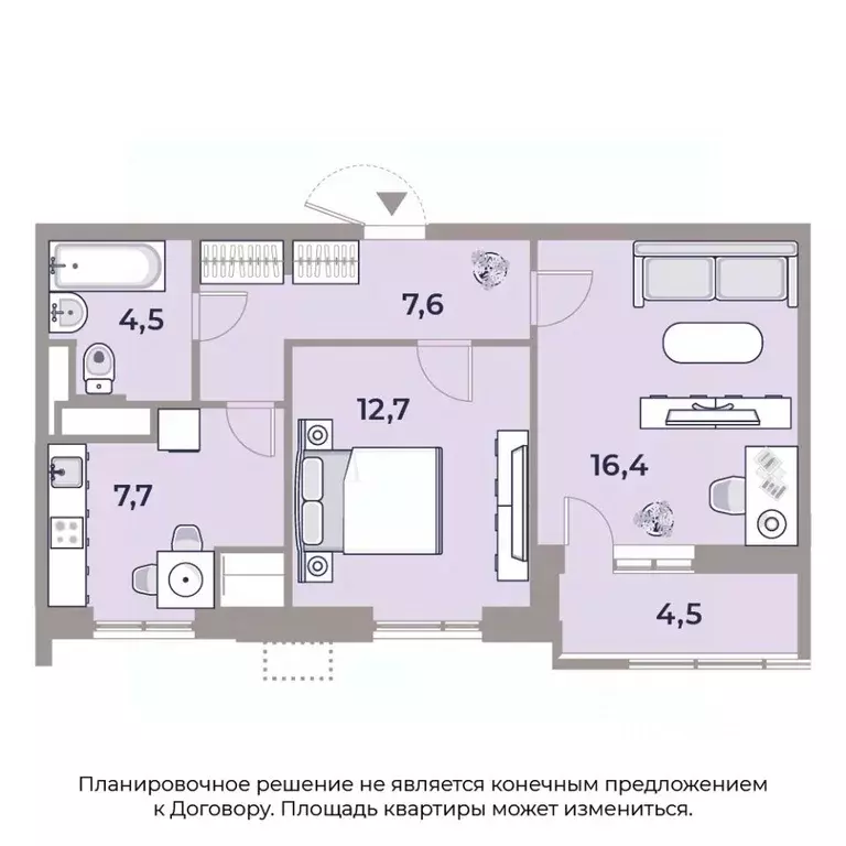 2-к кв. Москва Автозаводская ул., 23С120 (54.4 м) - Фото 0