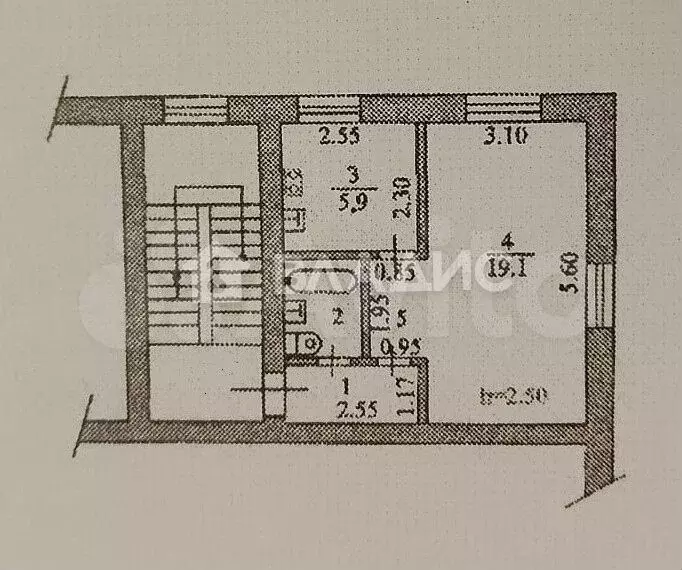 1-к. квартира, 32 м, 4/5 эт. - Фото 0