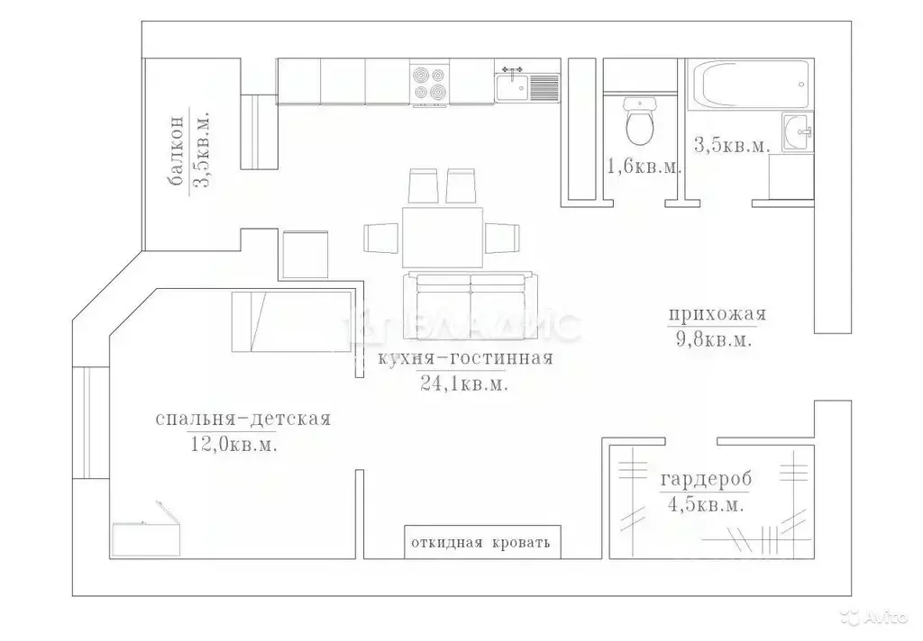 2-к кв. Московская область, Пушкино Надсоновская ул., 24 (59.0 м) - Фото 2