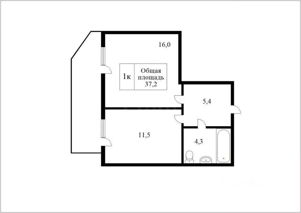 1-к кв. Новосибирская область, Новосибирск Вилюйская ул., 3 (39.0 м) - Фото 1