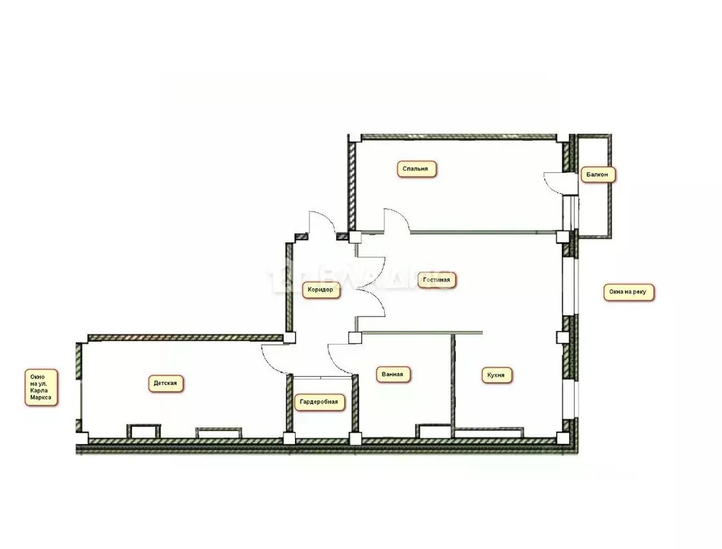 3-к кв. Коми, Сыктывкар ул. Клары Цеткин, 10 (100.0 м) - Фото 1