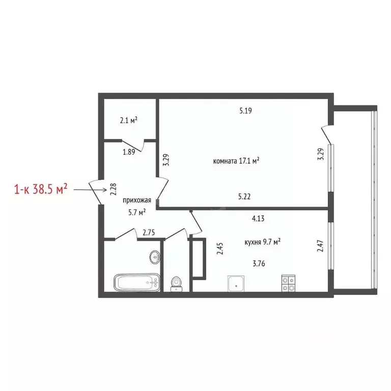 1-к кв. Свердловская область, Екатеринбург ул. Академика Шварца, 2к3 ... - Фото 1