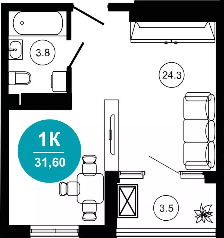 1-к кв. Краснодарский край, Сочи Адлер жилрайон, Курортный Городок ... - Фото 1