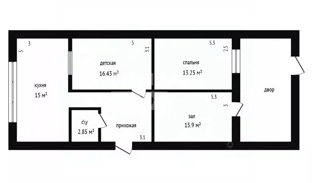 3-к кв. Дагестан, Дербент пер. Сулеймана-Стальского, 39 (125.0 м) - Фото 2
