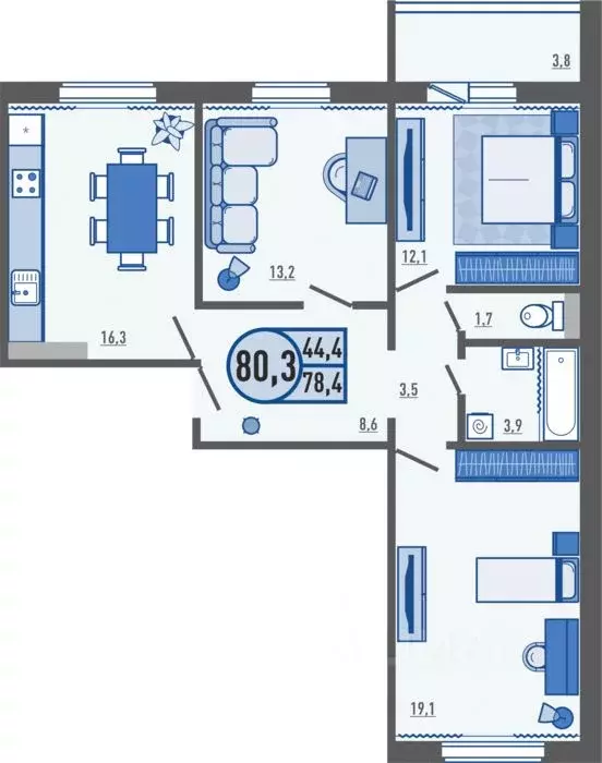 3-к кв. Орловская область, Орловский муниципальный округ, д. Образцово ... - Фото 1