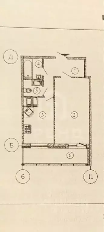 1-к кв. Санкт-Петербург ул. Русановская, 19к4 (37.9 м) - Фото 2