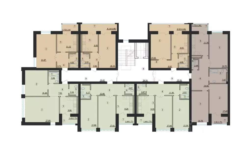 3-к кв. Северная Осетия, Владикавказ Весенняя ул. (93.54 м) - Фото 2