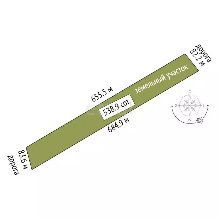 Участок в Феодосия, Станционная улица (538.93 м) - Фото 1