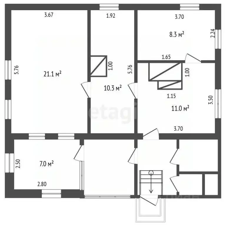 Дом в Вологодская область, Великий Устюг Гончарный пер., 14 (58 м) - Фото 2