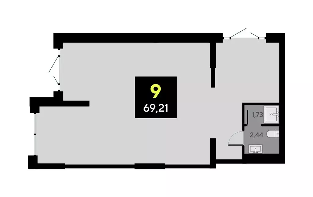 Помещение свободного назначения (69.21 м) - Фото 1