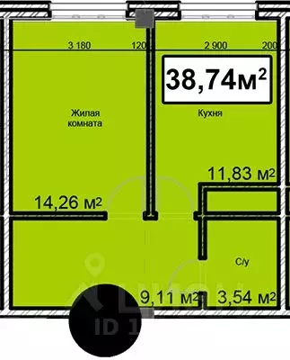 1-к кв. Ставропольский край, Ессентуки ул. Благодатная, 24 (38.74 м) - Фото 1