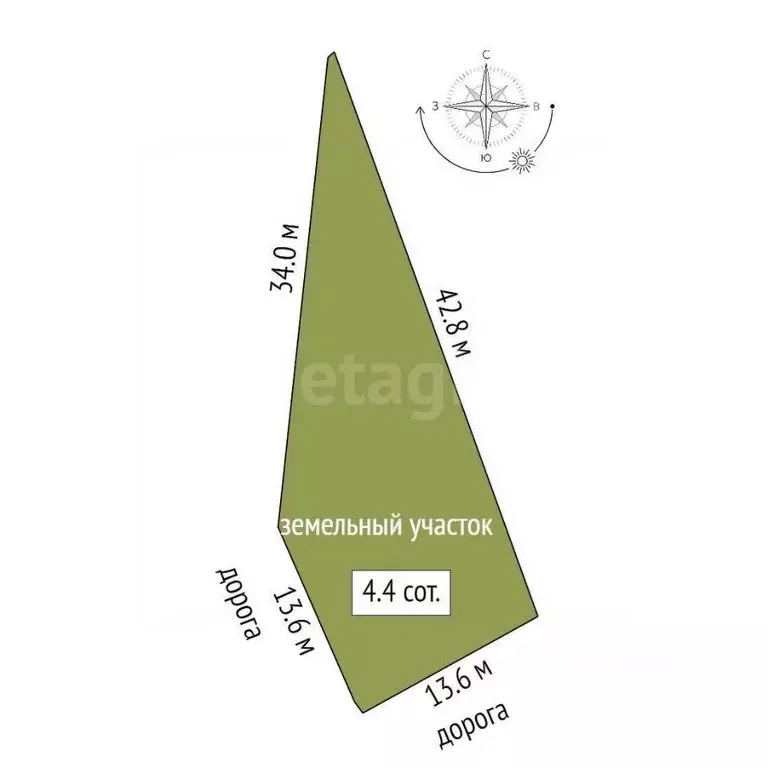 Участок в Севастополь Милосердие СТ,  (4.3 сот.) - Фото 1