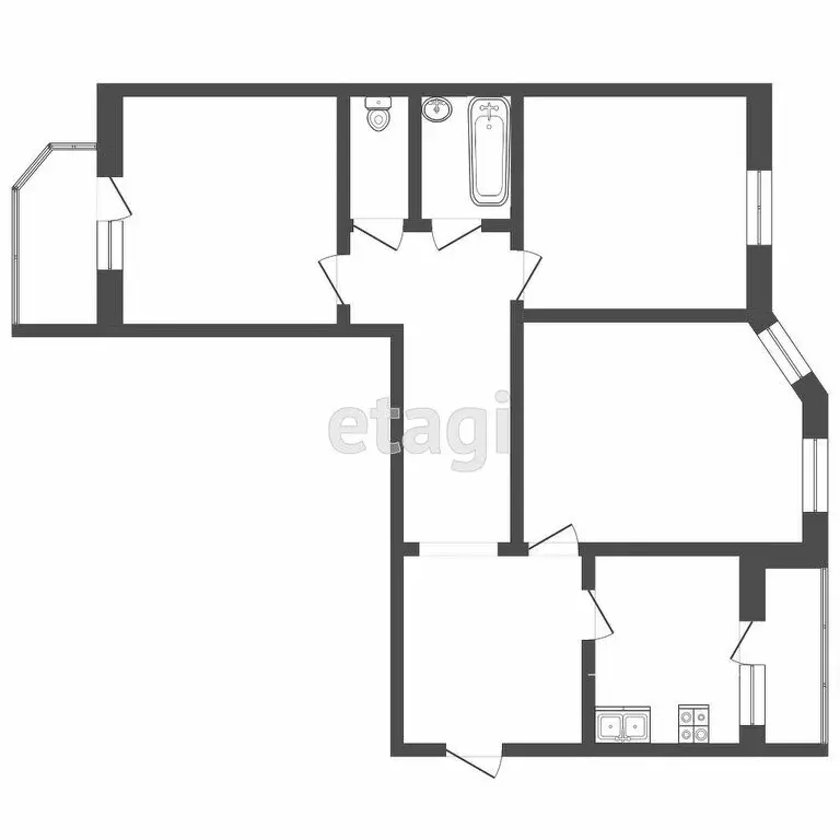 3-комнатная квартира: Тюмень, Народная улица, 4к3 (96.5 м) - Фото 1