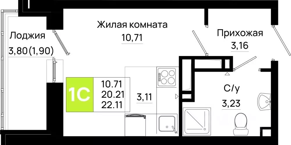Студия Ростовская область, Ростов-на-Дону Нефтекачка кв-л, Октябрь ... - Фото 1