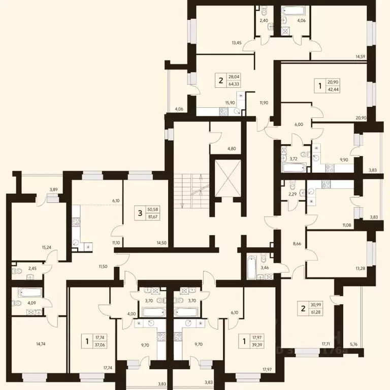 3-к кв. Башкортостан, Уфа ул. Жуковского, 19А (81.67 м) - Фото 2