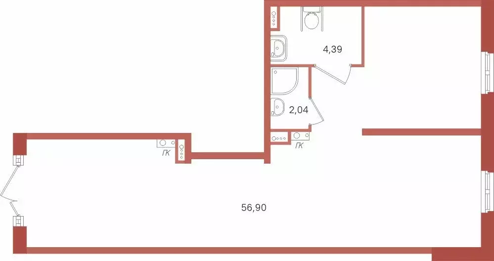 Помещение свободного назначения (63.33 м) - Фото 2