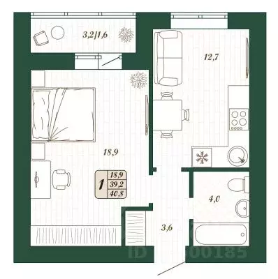1-к кв. Самарская область, Волжский район, Смышляевка городское ... - Фото 1