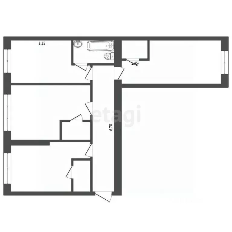 3-к кв. Тюменская область, Тюмень ул. Энергетиков, 6 (55.8 м) - Фото 1
