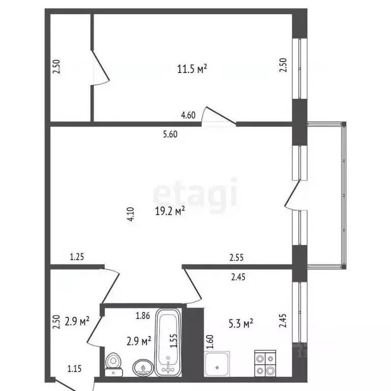 2-к кв. Орловская область, Орел ул. Маринченко, 22 (45.0 м) - Фото 0