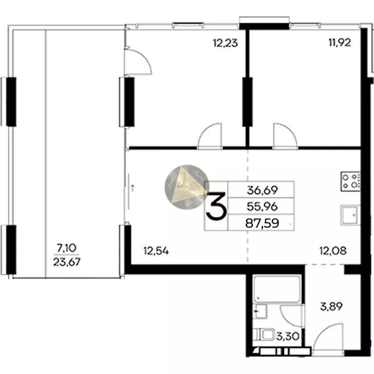 2-к кв. Крым, Алушта муниципальный округ, пос. Семидворье пер. ... - Фото 2