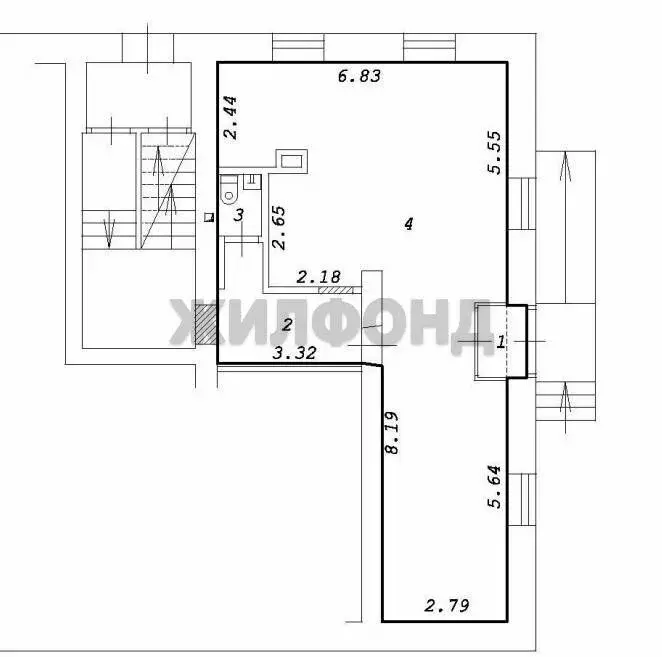 Торговая площадь (61 м) - Фото 1
