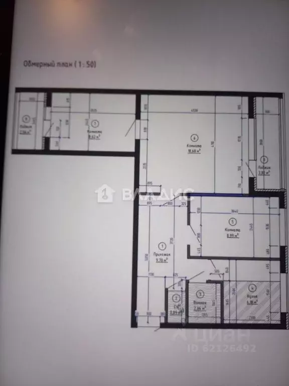 3-к кв. Санкт-Петербург Ириновский просп., 17К1 (57.1 м) - Фото 2