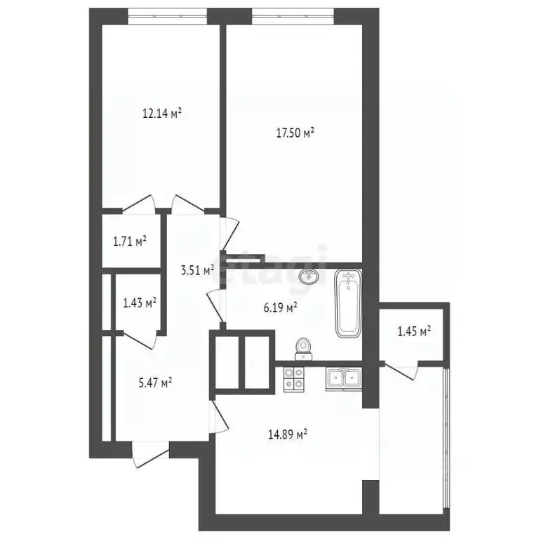 2-к кв. Московская область, Мытищи ул. Академика Каргина, 42 (64.0 м) - Фото 1