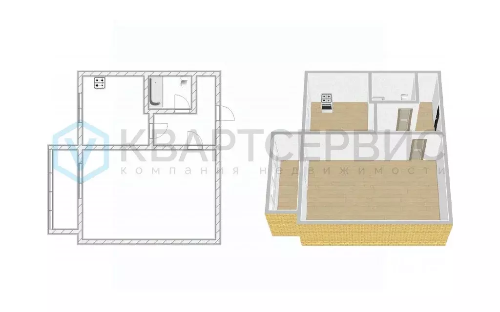 1-к кв. Омская область, Омск ул. Завертяева, 23к4 (36.9 м) - Фото 1