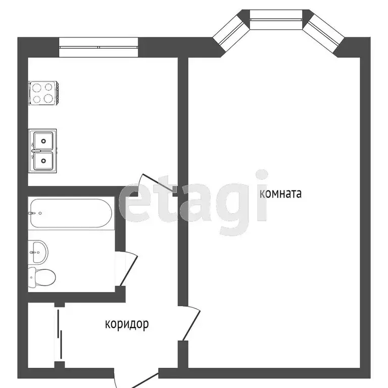 Квартира, 1 комната, 39 м - Фото 0