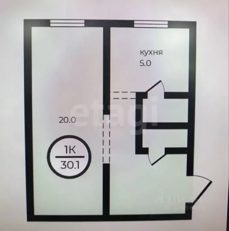 1-к кв. Московская область, Королев Кооперативная ул., 3 (30.1 м) - Фото 2