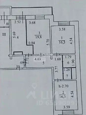 3-к кв. Иркутская область, Иркутск ул. Седова, 67 (86.0 м) - Фото 2