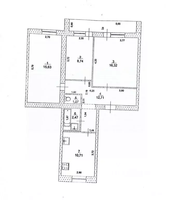 3-к кв. Ульяновская область, Ульяновск Уютная ул., 4 (67.6 м) - Фото 1